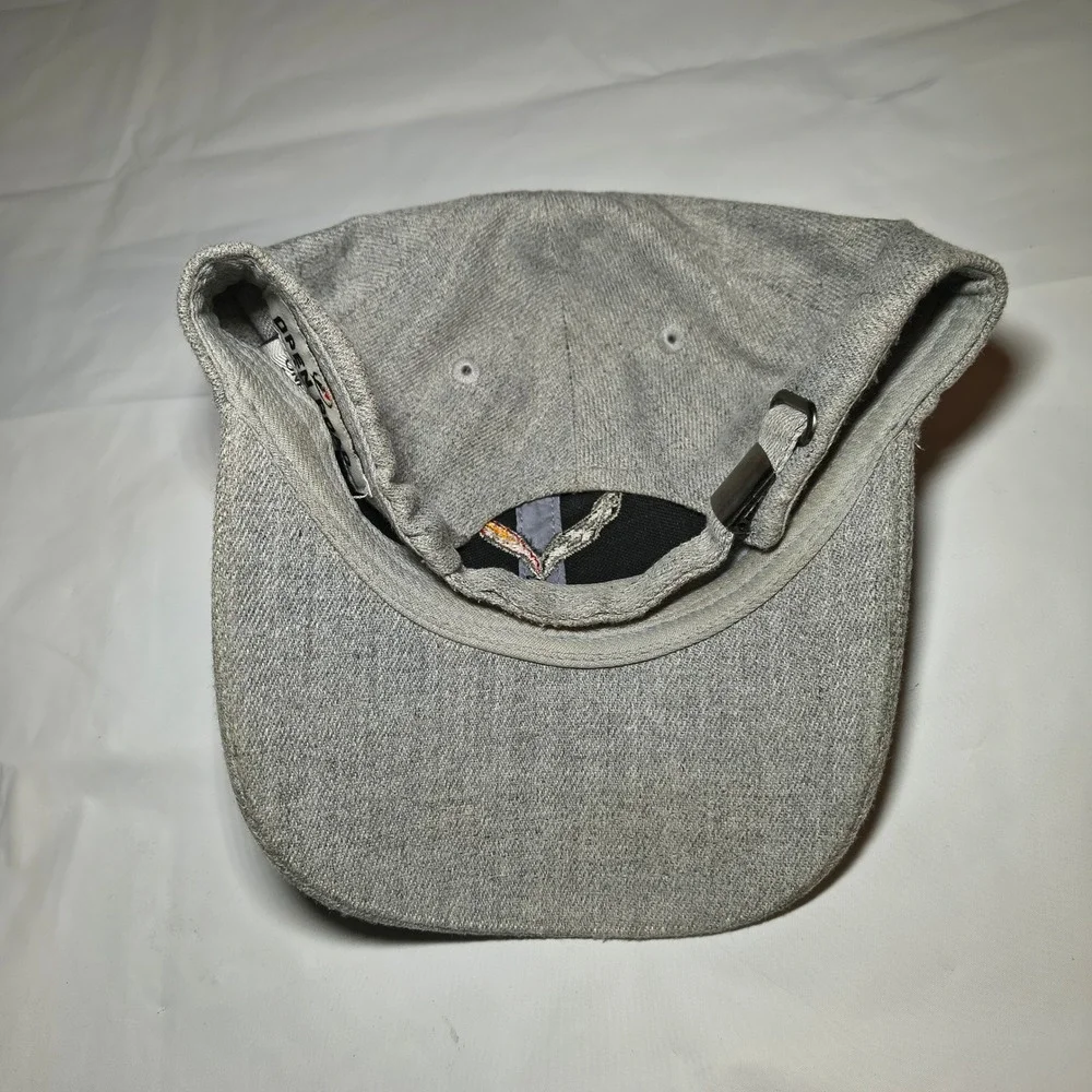 Corvette C7 Logo Hat Gray Open Road Brands Adjustable Baseball Cap Mens OSFM